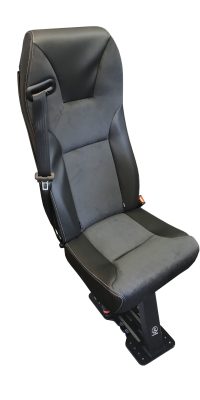 Bus Seat in black and grey